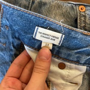 Madewell, size 28 (measures 31”), light wash